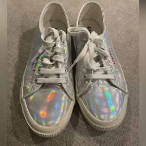 Superga Iridescent White Sneakers
